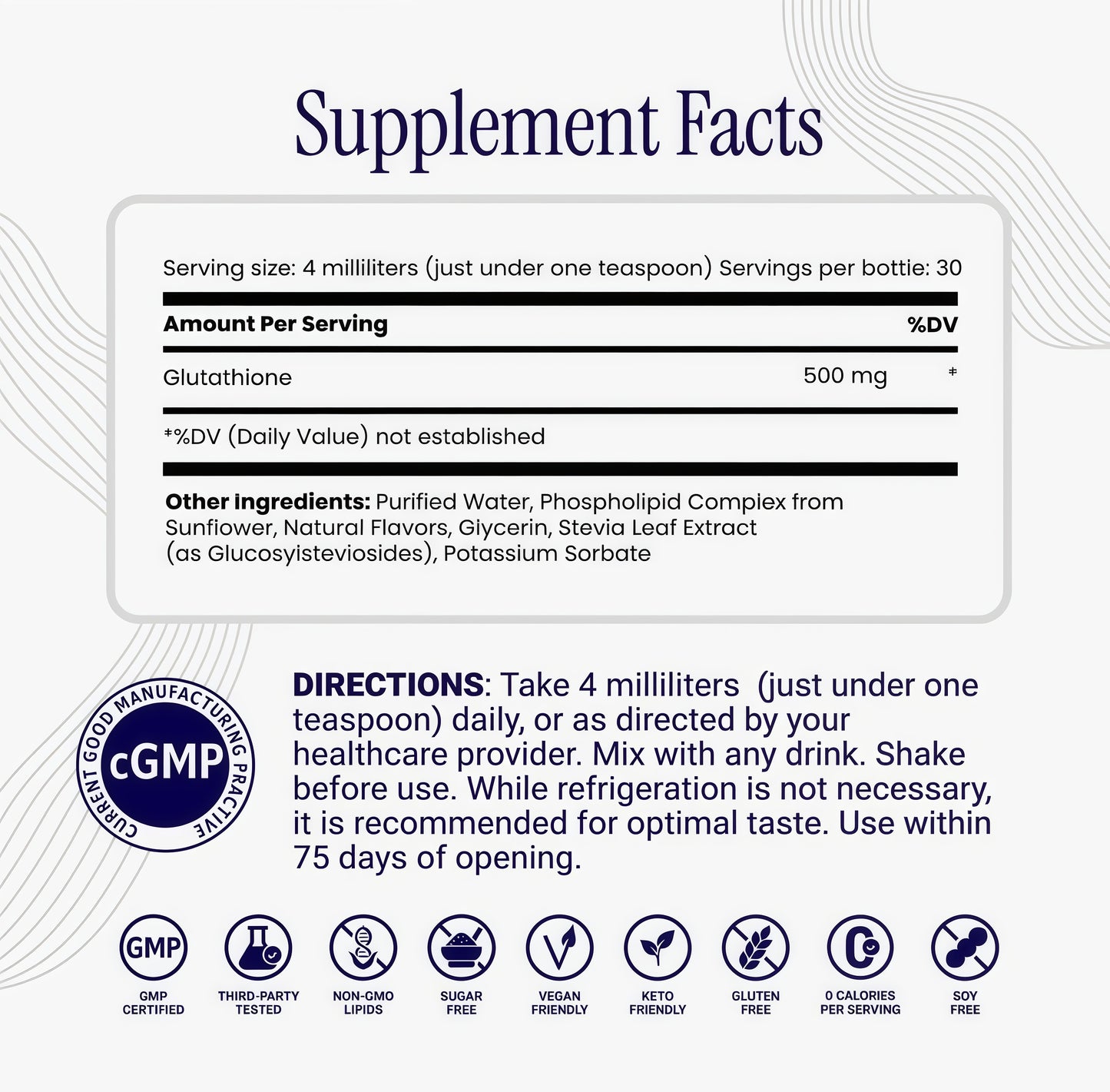 Rho Nutrition Liposomal Glutathione -Ultra High Absorption LiquidGlutathione Supplement-SupportsNatural Detoxification, lmmune System,Skin Health, Mental Clarity & OverallWell-Being